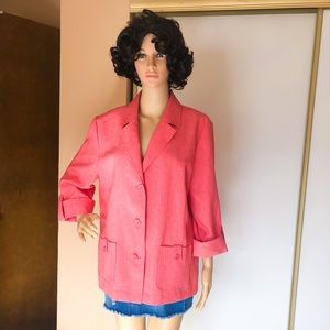 Coral blazer jacket size 14